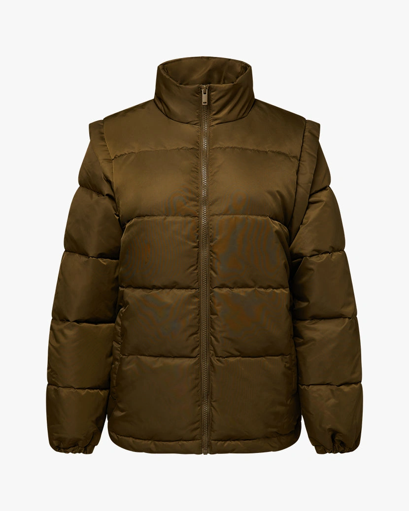 Chaqueta Puffer con Mangas Desmontables: ¡Versátil y Cálida para Cualquier Aventura!